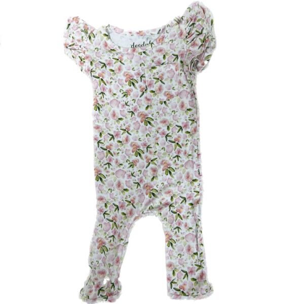 Soft Bamboo Viscose Baby Romper Ruffle Sleeves Some with Butt Ruffles Zipper Closure Removable Pacifier Clip 0 belly baby and beyond