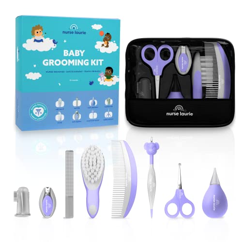 Store Baby Grooming Kit Newborn Girl Boy Infant Care First Aid Bath Cradle Cap Hygiene Hair Nail Safety Healthcare Essentials Designed by a Pediatric Nurse Mom 0 belly baby and beyond
