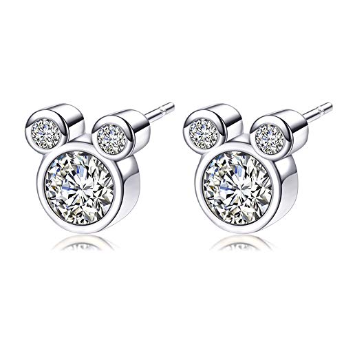Stud EarringS925 Silver Stud Earrings with Sparkling CZ BirthstoneCute And Charm Stud Ear jewelry for Women Girl GiftHypoallergenic6 Colors Available with Jewelry Box 0 belly baby and beyond