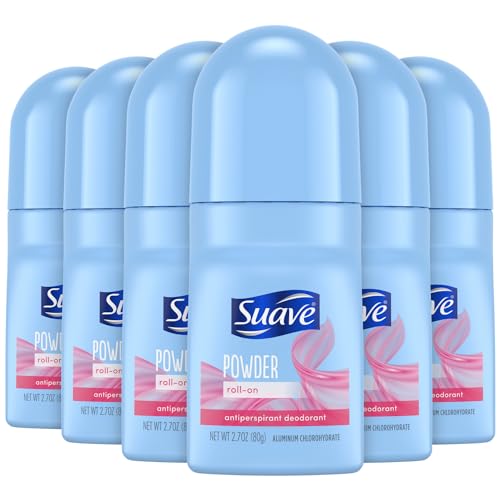 Suave Roll On Deodorant for Women Powder Fresh Scent 6 Pack Antiperspirant Deodorant with 24H Sweat Odor Protection 27 Oz Ea 0 belly baby and beyond