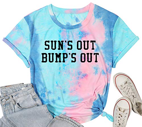 Suns Out Bumps Out Shirt Women Maternity Pregnancy Funny Saying T Shirt Summer Short Sleeve Casual Tops Tees 0 belly baby and beyond