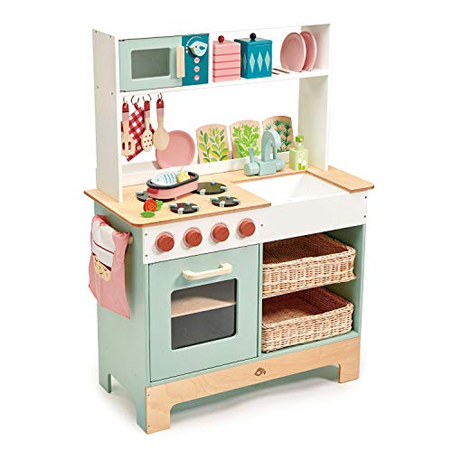 Tender Leaf Toys Mini Chef Kitchen Range Wooden Pretend Play Kitchen Set Develops Social Creative and Imaginative Skills Gender Neutral Age 3 0 belly baby and beyond
