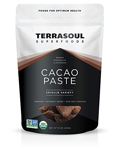 Terrasoul Superfoods Raw Organic Cacao Paste 16 Oz Pure and Rich Dark Chocolate for Gourmet Desserts Smoothies and For All Your DIY Decadent Chocolate Creations 0 belly baby and beyond