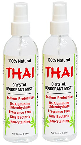 Thai Deodorant Stone Crystal Mist Natural Deodorant Spray 8 oz Bundle Pack of 2 0 belly baby and beyond