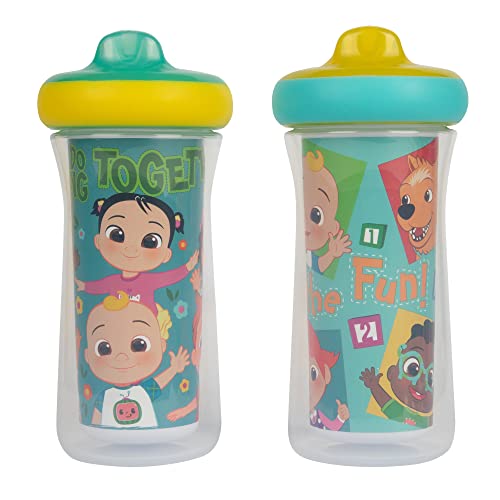 The First Years Cocomelon Kids Insulated Sippy Cups Dishwasher Safe Spill Proof Toddler Cups Ages 12 Months and Up 9 Ounces 2 Count 0 belly baby and beyond
