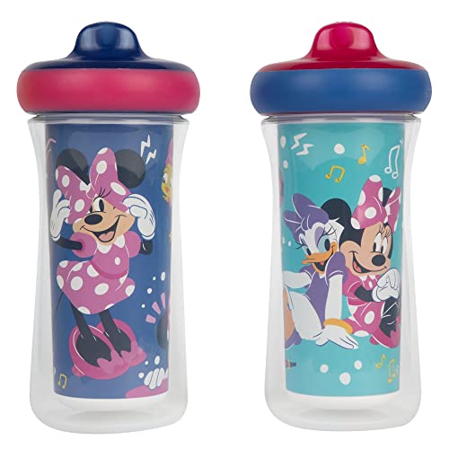 The First Years Disney Minnie Mouse Insulated Sippy Cups Insulated Toddler Cups with Bite Resistant Hard Spout 9 Ounces 2 Count 0 belly baby and beyond