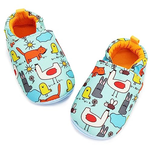 Timatego Toddler Baby Boys Girls Shoes Non Skid Slipper Sneaker Moccasins Infant First Walker House Walking Crib Shoes6 24 Months 0 belly baby and beyond