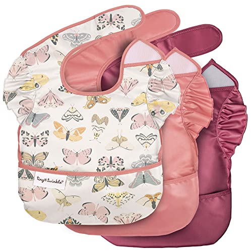 Tiny Twinkle Mess Proof Baby Bib Waterproof Bib for Baby Boy or Girl PFAS PVC BPA Phthalate Free Baby Food Bibs 0 belly baby and beyond