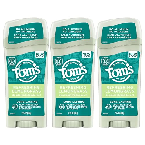 Toms of Maine Long Lasting Aluminum Free Natural Deodorant for Women Lemongrass 225 oz 3 Pack Packaging May Vary 0 belly baby and beyond