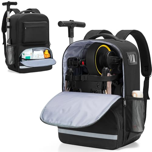 Travel Bag Compatible with Doona Liki Trike S3 S5 Folding Toddler Tricycle Storage Backpack Stroller Gate Check Bag with Inner Buckle Fix Strap 3 Carrying Ways for Airplane Black 0 belly baby and beyond