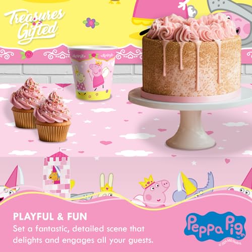 Treasures Gifted Officially Licensed Princess Peppa Pig Table Cloth Pack of 3 Large Rectangular Peppa Pig Table Cover 54in x 108in Peppa Pig Party Decorations Peppa Pig Birthday Party Supplies 0 2 belly baby and beyond