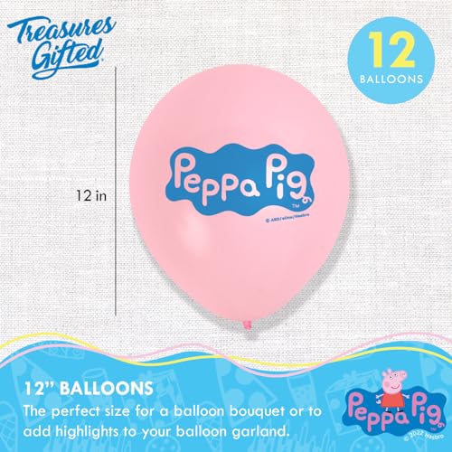 Treasures Gifted Peppa Pig Balloon 12 Pack 12in Latex Peppa Pig Party Balloons Peppa Pig Party Decorations Officially Licensed Peppa Pig Birthday Party Supplies Peppa Pig Balloons 0 0 belly baby and beyond
