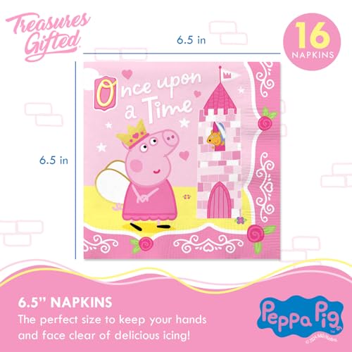 Treasures Gifted Princess Peppa Pig Party Napkins Pack of 16 Peppa Pig Napkins Officially Licensed Peppa Pig Party Decorations Peppa Pig Birthday Party Supplies Peppa Pig Birthday Decorations 0 1 belly baby and beyond