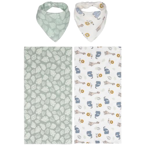 Trend Lab Tanzania Bib and Burp Cloth Set 0 belly baby and beyond
