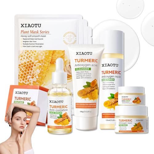 Turmeric Face Care Set with Hydrating Honey Face MasksSkincare Gift Set Include Turmeric CreamCleanserFace SerumTonerEye CreamTurmeric SoapMoisturizing Skincare Set for Women 0 belly baby and beyond