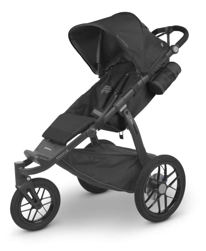 UPPAbaby Ridge Jogging StrollerDurable Performance Jogger with Never Flat TiresBuilt for Walking Running HikingWater Bottle Holder and Basket Cover IncludedJake CharcoalCarbon Frame 0 belly baby and beyond