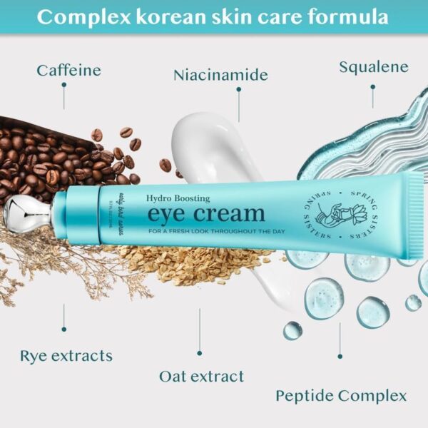 Under Eye Cream for Dark Circles and Puffiness Caffeine Eye Cream Anti Aging Brightener With Niacinamide Squalane Peptide Complex Korean Skin Care Formula Massage Zinc Roller Puffy Eyes 0 2 belly baby and beyond