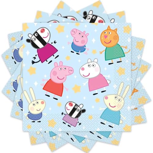 Unique Blue Peppa Pig Luncheon Napkins Pack Of 16 Adorable Party Decor Perfect for Kids Parties Fun Events 0 belly baby and beyond