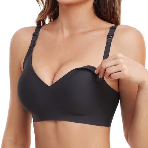 Vinfact Smooth Nursing Bras for Breastfeeding Seamless Maternity Bras for Pregnancy Wireless Bralette with Extra Bra Extender 0 belly baby and beyond
