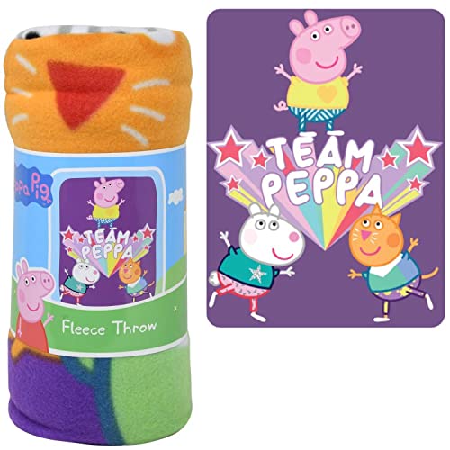 XWI Peppa Pig Throw Blanket 45 x 60 Team Pepa Suzy Sheep Candy Cat Purple Stars 0 belly baby and beyond
