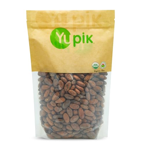 Yupik Organic Raw Cacao Beans 22 lb Vegan Gluten Free Kosher GMO Free Natural Dried Beans Unroasted Crunchy No Sugar Source of Fiber Perfect to Make Chocolate Ideal for Snacks Baking 0 belly baby and beyond