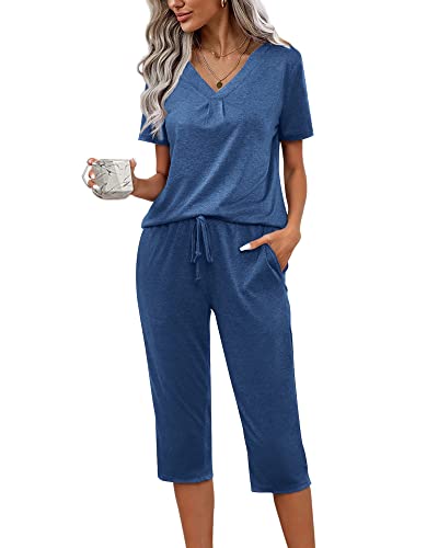 difficort Womens Pajama Sets Long Sleeve Lounge Sets Pjs Sleepwear with Pockets 0 belly baby and beyond
