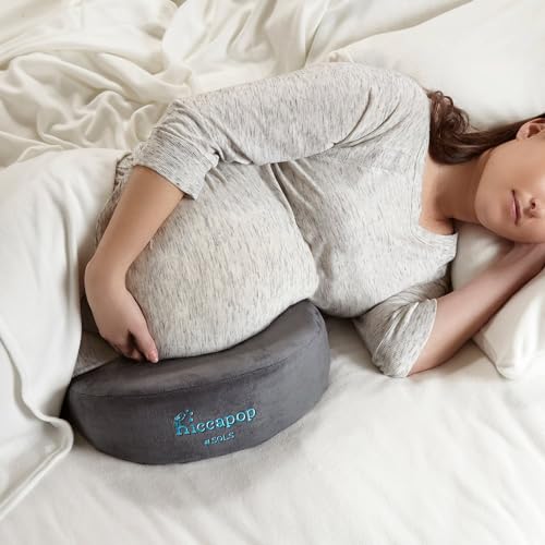 hiccapop Pregnancy Pillow Wedge for Maternity Memory Foam Maternity Pillows Support Body Belly Back Knees 0 belly baby and beyond