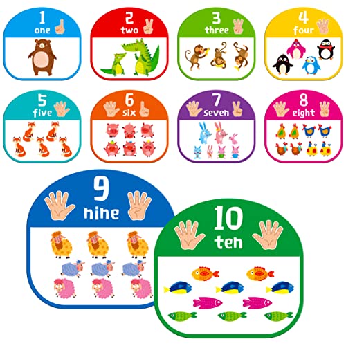 10 PCS Number Posters Numbers Learning Bulletin Board Set School Decoration Supplies Educational Teaching Tool for Toddler Kid Family Classroom 12 x 11 0 belly baby and beyond