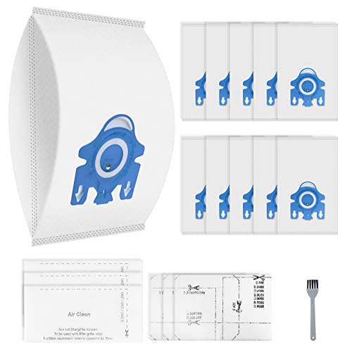 10 Pack 3D Airclean Bags Replacement for Miele GN Vacuum Cleaner Bags for Miele Classic C1 Complete C1 C2 C3 S227 S240 S400 S8 S5 S2 Series with 3 Motor Protection Filters 3 AirClean Filters 0 belly baby and beyond