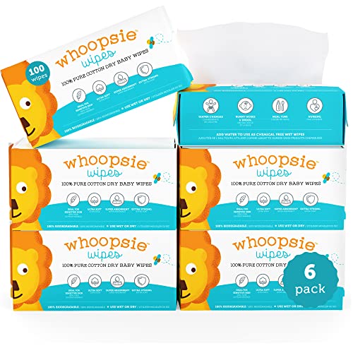 100 Pure Cotton Dry Wipes 600 Count Use Wet or Dry Soft Sensitive Hypoallergenic Extra Strong Absorbent Perfect for Diaper Changes Runny Noses Drool Meal Time Nursing 0 belly baby and beyond