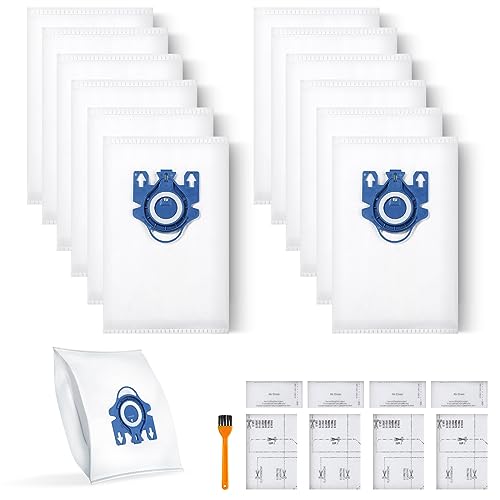12 Pack 3D Dust Bags Compatible with Miele GN Vacuum Bags Replacement for Miele Classic C1 Complete C1 C2 C3 S400i S600 S2 S5 S8 Series with 4 MP Filters 4 AC Filters 0 belly baby and beyond