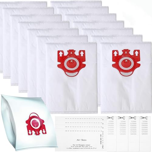 16 Pack 3D Airclean FJM Replacement Bags for Miele Classic C1 Vacuum Bags Type FJM For Miele Compact C1 Compact C2Miele Complete C1 C2 C3Miele S241 S290 S300i S400 S4 S6 S2 S5 S8 Vacuum Cleaner Bags 0 belly baby and beyond