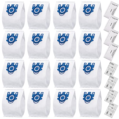 16 Pack Miele AirClean 3D GN Vacuum Cleaner Bags for Miele Vacuum Classic C1 Complete C1 C2 C3 S227S240 S270 S400S400i S456i S2 S5 S8 Series with 4 Motor Protection Filters 4 AirClean Filters 0 belly baby and beyond