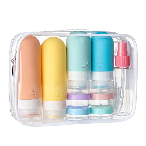 16 Pack Travel Bottles Set TSA Approved Leak Proof Silicone Squeezable Containers for Toiletries Conditioner Shampoo Lotion Body Wash Accessories 16 pcsWhite Pack 0 belly baby and beyond