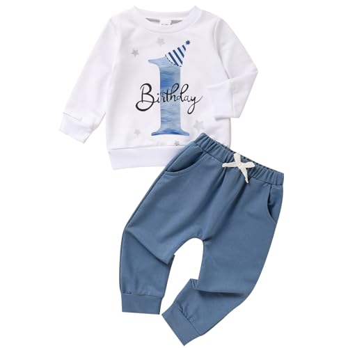 1st Birthday Clothes Outfit Boy Baby One Year Old Birthday Outfit Long Sleeve Shirt Pants Fall Winter Outfit Clothes 0 belly baby and beyond