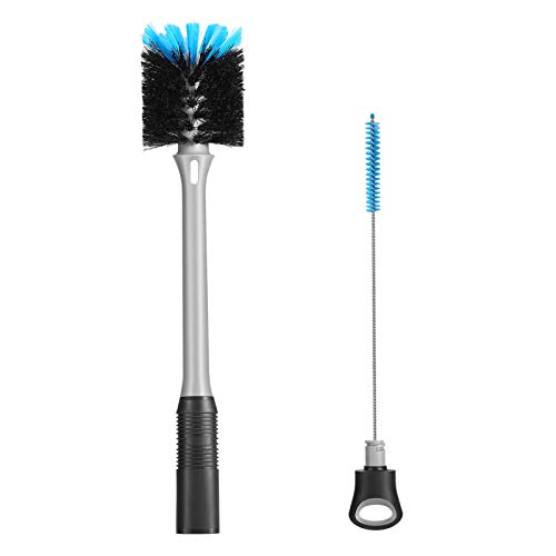2 in 1 Bottle Brush with Straw Brush Long Handle Water Bottle Scrubbing Brush Built for Cleaning Sport Bottles Baby Bottles Water Bottles Coffee Mugs Wine Decanters Flask 1 Pack 0 belly baby and beyond