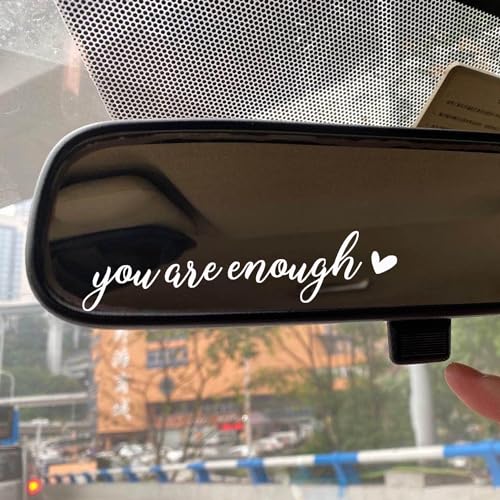 2 x Mirror Vinyl Decal You Are Enough Mirror Sticker Car Accessories Positive Decor Affirmations Mental Health Sticker Car Rearmirror Vinyl Sticker Gifts White 0 belly baby and beyond