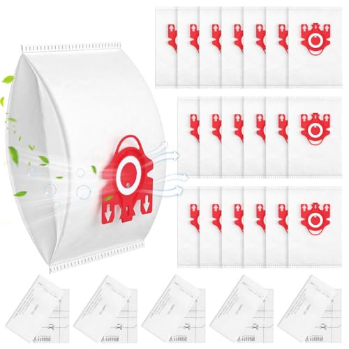 20 Pack 3D Airclean FJM Vacuum Cleaner Bags Compatible with Miele FJM Vacuum Cleaner Compact C1 Compact C2 Complete C1 S241 S290 S300i S500 S700 S4 S6 Series Replaces Part 10123220 0 belly baby and beyond