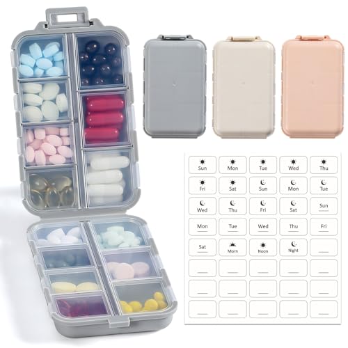 3 Pack 14 GRIDS Travel Pill Organizer Box with Labels Travel Medicine Case Kit Pocket Daily Pharmacy Container Travel Medication Holder Dispenser for Fish Oil Vitamin Supplement Storage 0 belly baby and beyond