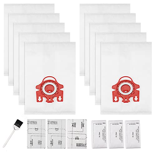 3D Airclean Dust Bags Replacement for Miele FJM Vacuum Compact C2 Compact C1 Complete C1 S241 S290 S300i S500 S700 S4 S6 Series Pack of 10 with 3 Motor Protection Filters 3 AirClean Filters 0 belly baby and beyond