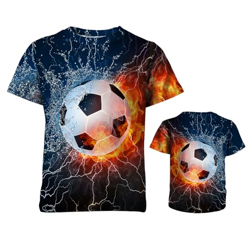 3D Graphic T Shirts for Boys Girls Kids Casual Crewneck Short Sleeve Tops Tees for Teens 6 16 Years 0 belly baby and beyond