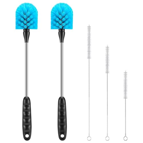 5 Pack Bottle Cleaning Brush Set Stainless Steel Scrub Cleaner Brush with 15 Long Handle and 3 Straw Brushes Flexible for Cleaning Sport Water Bottles Straws Coffee Mug Cups Baby Bottle 0 belly baby and beyond