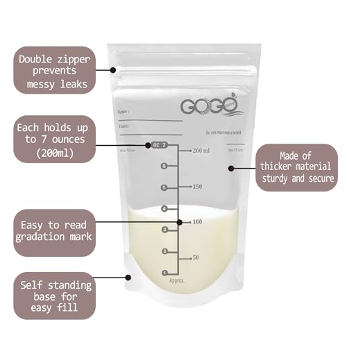 660 Count GRAND Value Pack Breastfeeding Breastmilk Storage Bags 7 OZ PRE STERILIZED By Gamma Ray BPA Free Leak Proof Storing Double Zipper Seal Self Stand for Refrigeration and Freezer 0 0 belly baby and beyond