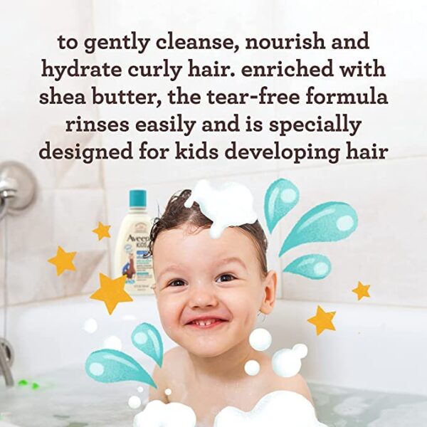 AVEENO BABY Kids Curly Hair Shampoo and Conditioner Set 12 fl Oz each with Oat Extract Shea Butter Hydrating Hypoallergenic Moisturizing for Defined Curls Gentle for Kids Developing Hair 0 1 belly baby and beyond