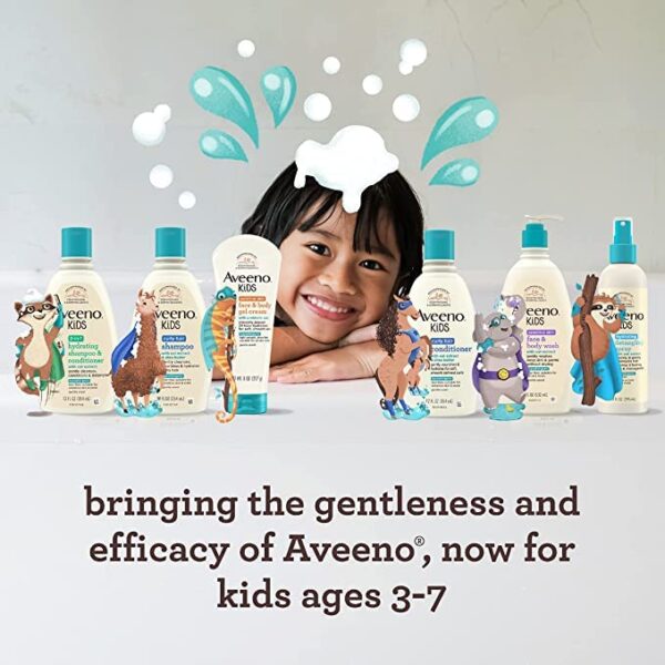 AVEENO BABY Kids Curly Hair Shampoo and Conditioner Set 12 fl Oz each with Oat Extract Shea Butter Hydrating Hypoallergenic Moisturizing for Defined Curls Gentle for Kids Developing Hair 0 4 belly baby and beyond