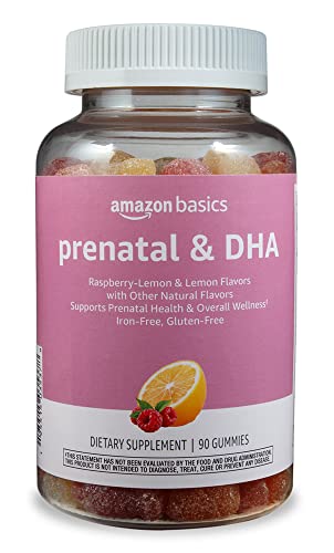 Amazon Basics Prenatal DHA Gummy Rasberry Lemon Flavor 90 Count Previously Solimo 0 belly baby and beyond