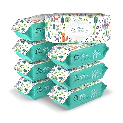 Amazon Brand Mama Bear Gentle Fragrance Free Baby Wipes Hypoallergenic 800 Count 8 Packs of 100 0 belly baby and beyond