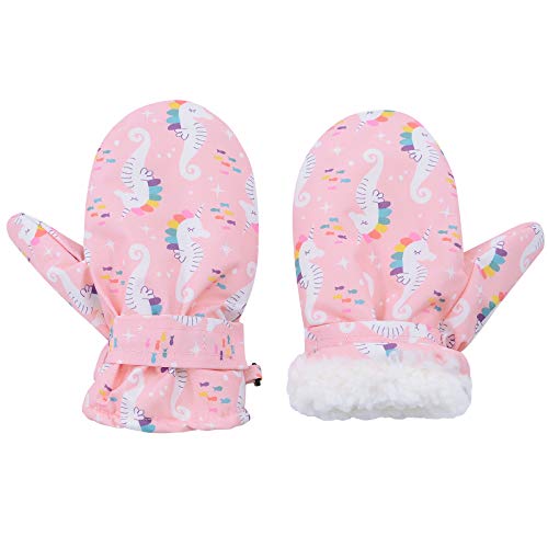 American Trends Lined Fleece Toddler Mittens Kids Winter Ski Gloves Waterproof Snow Baby Mitten for Boys Girls 0 belly baby and beyond