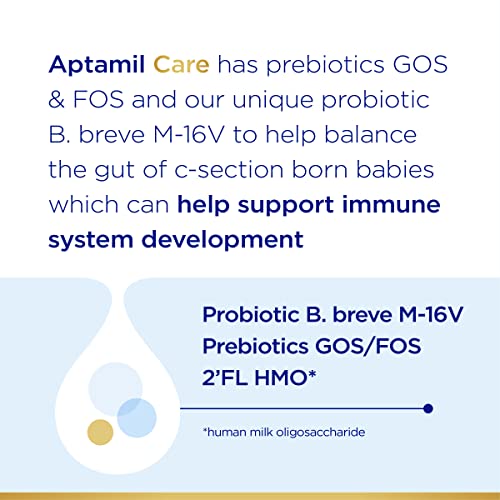 Aptamil Care Stage 2 Milk Based Powder Infant Formula for 6 Months Also for C section born babies with DHA ARA Omega 3 6 Prebiotics Contains No Palm Oil 282 Ounces Packaging May Vary 0 2 belly baby and beyond