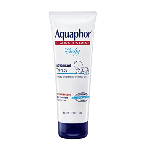 Aquaphor Baby Healing Ointment Advanced Therapy Skin Protectant Dry Skin and Diaper Rash Ointment 7 Oz Tube 0 belly baby and beyond